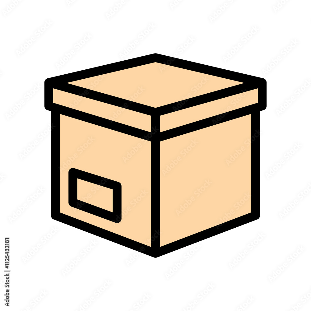 Cardboard box icon. Symbol of delivery or product packaging. Designation of a parcel or purchase. Cardboard box icon. Symbol of delivery or product packaging. Designation of a parcel or purchase.