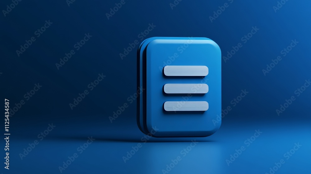 3d Notepad icon isolated on blue background. 3d Notepad icon isolated on blue background.
