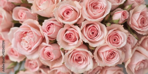 Soft and delicate sweet color roses flowers in pastel tones with a blurred background perfect for creating a soothing and stylish background pattern, background