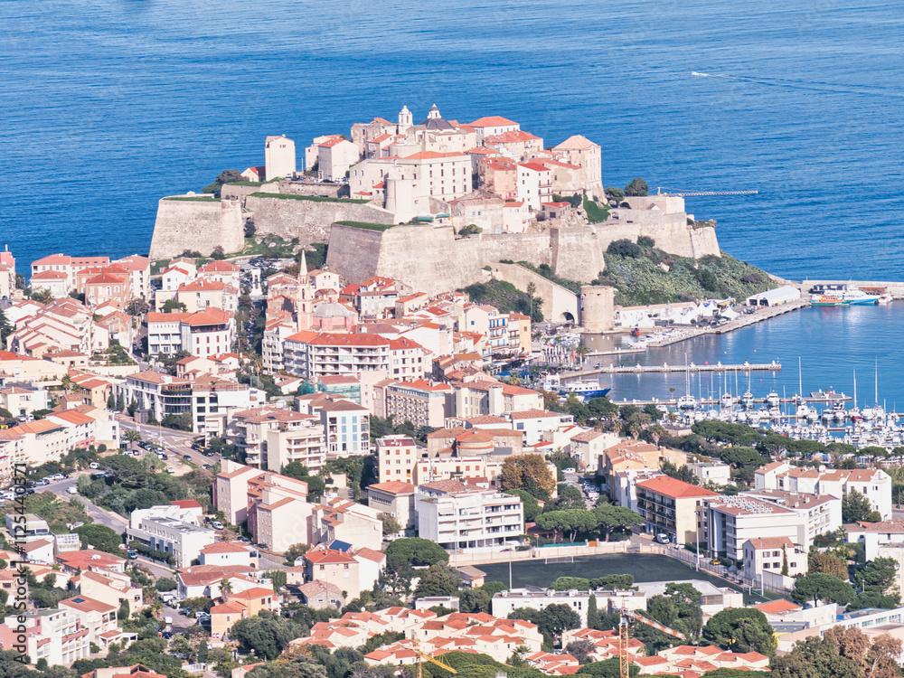 Fototapeta premium La citta' di Calvi in Corsica, Francia