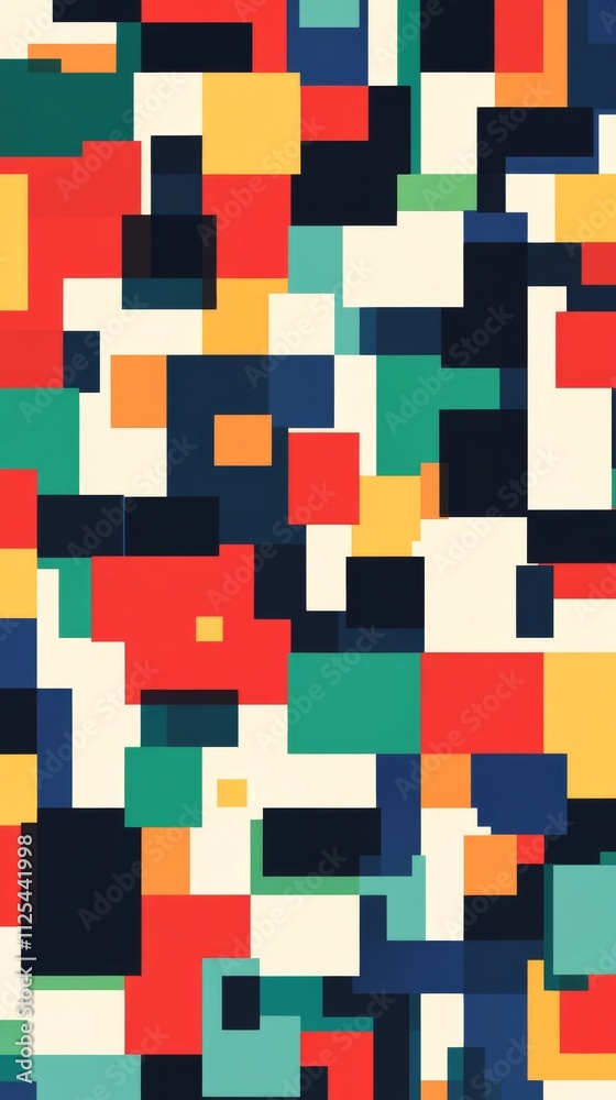 Colorful Geometric Pixel Art Pattern Colorful Geometric Pixel Art Pattern