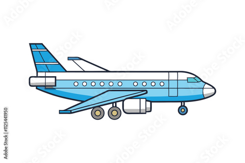 Playful Airplane Vector Illustration for Travel and Aviation Design