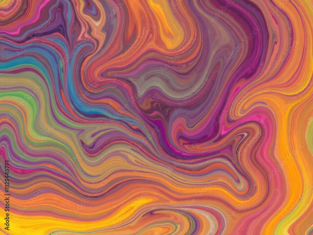 Vibrant swirls and waves of color blending together in a dynamic and abstract background, blend Vibrant swirls and waves of color blending together in a dynamic and abstract background, blend