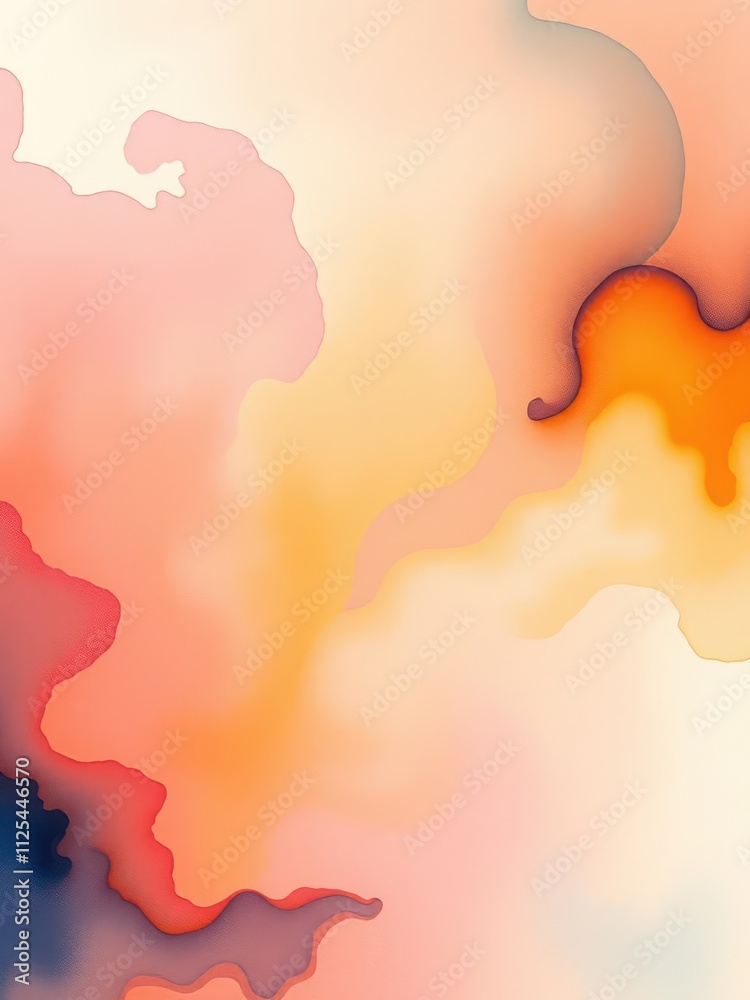 An elegant blend of colors in a swirling, abstract background resembling a watercolor painting, decorative An elegant blend of colors in a swirling, abstract background resembling a watercolor painting, decorative