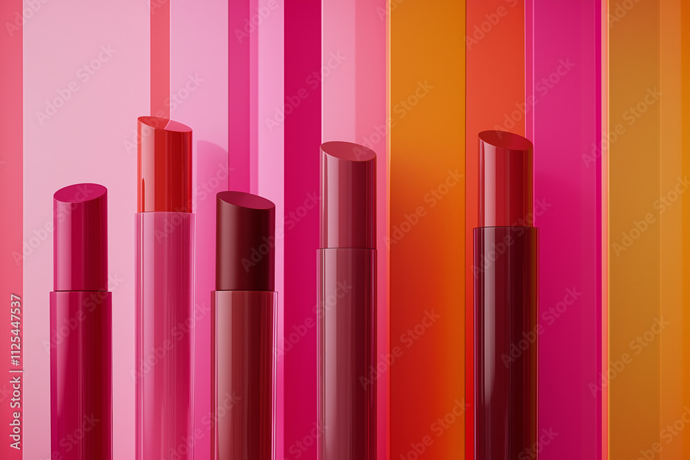 Bunte Lippenstifte auf verschiedenen Hintergründen in Pastellfarben
Bunte Lippenstifte auf verschiedenen Hintergründen in Pastellfarben