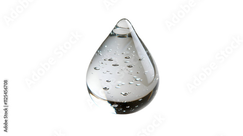Clear Water Droplet Close Up in Minimalist Nature Setting