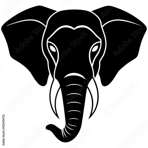 elephant head silhouette photo