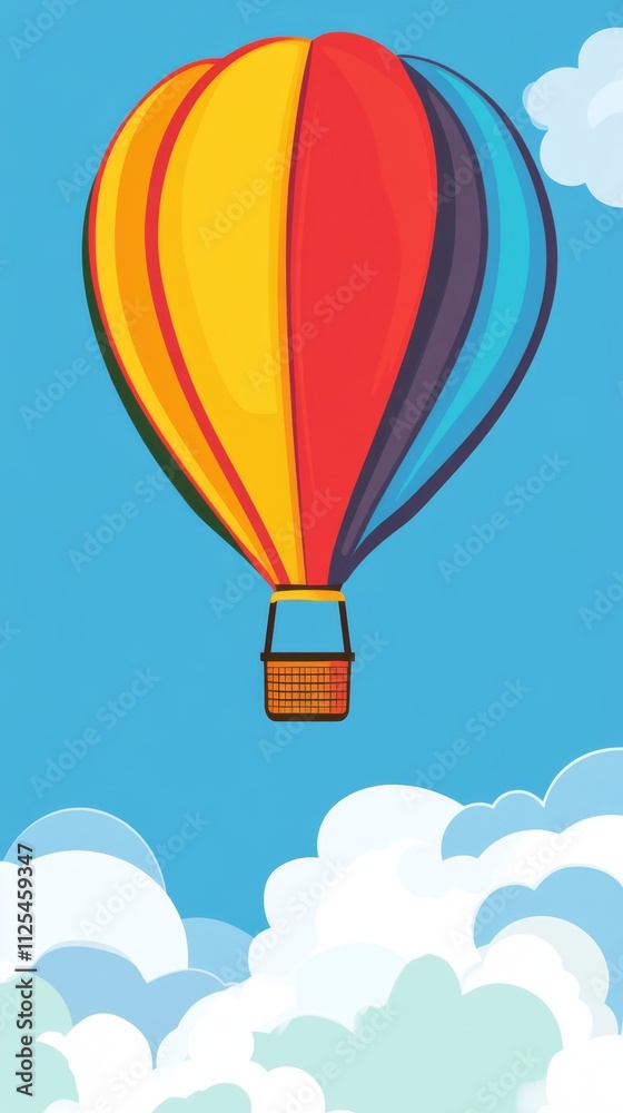 Obraz premium Colorful Hot Air Balloon in the Sky