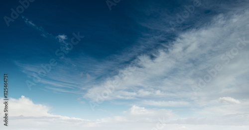 Fototapeta Naklejka Na Ścianę i Meble -  Clear blue sky and white clouds