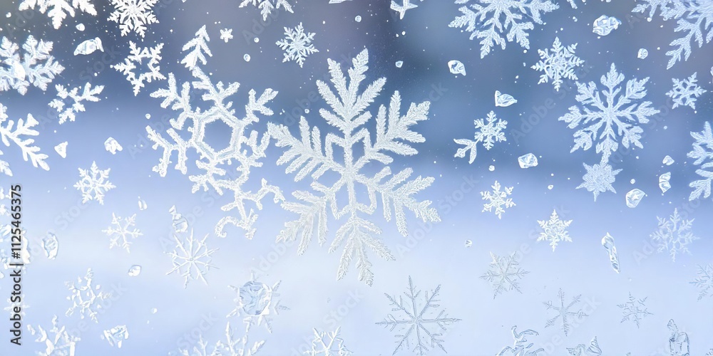 Close-up of intricate frost patterns on a winter window