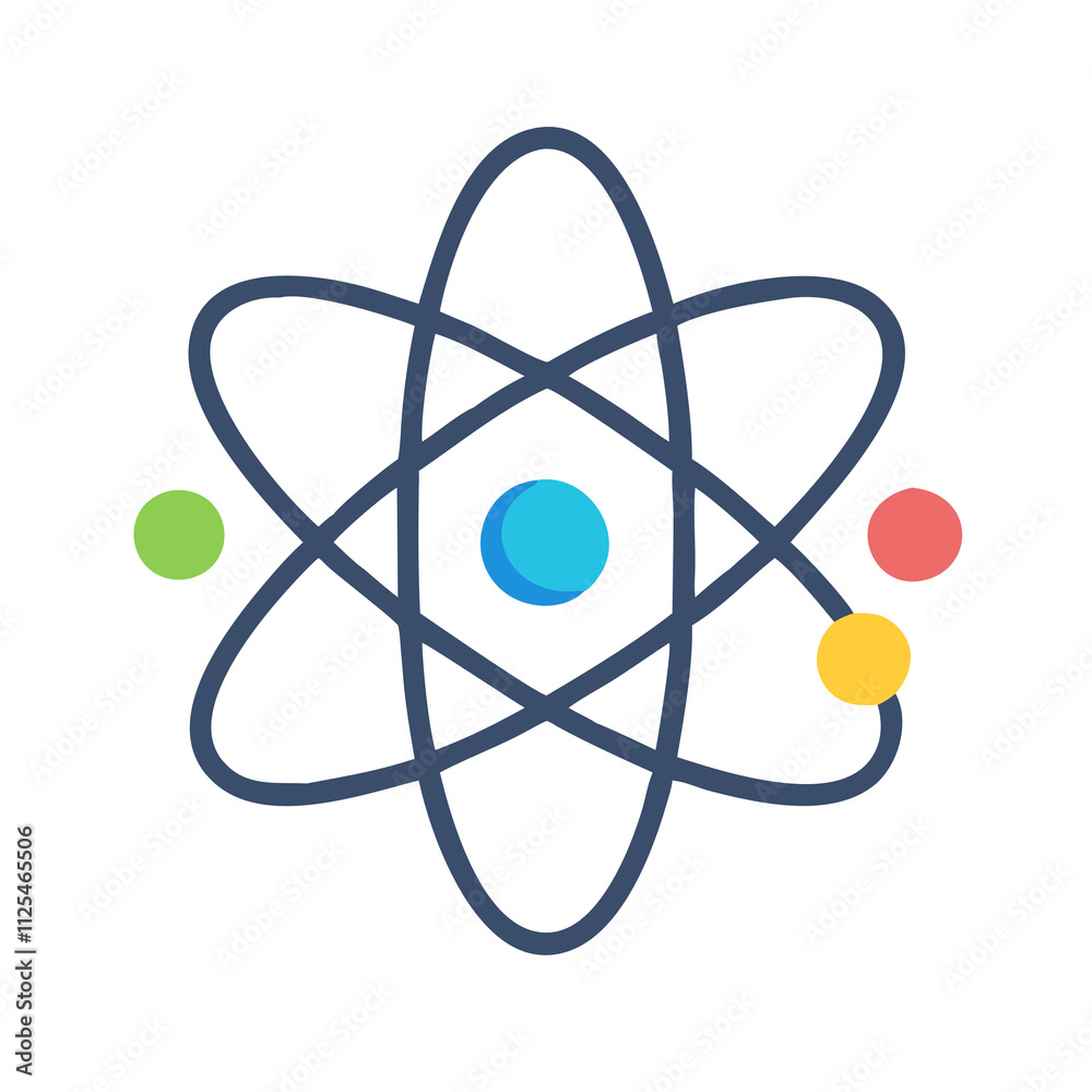 atom icon isolated on white background