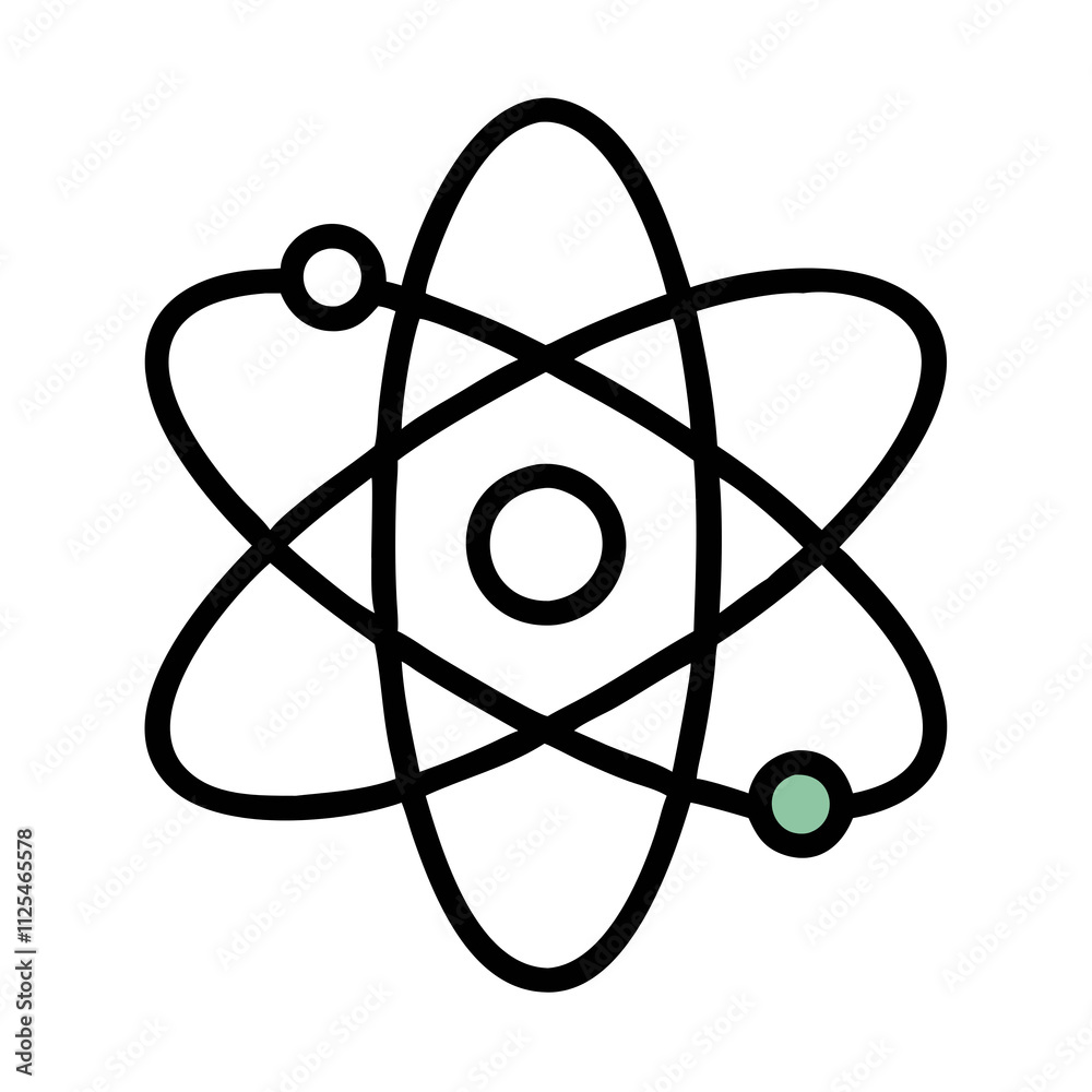 atom icon isolated on white background atom icon isolated on white background