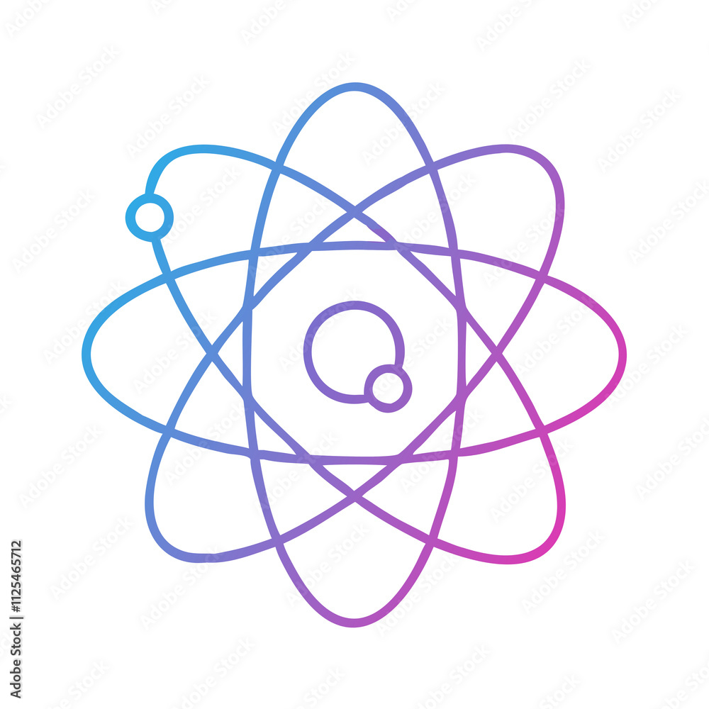 atom icon isolated on white background atom icon isolated on white background