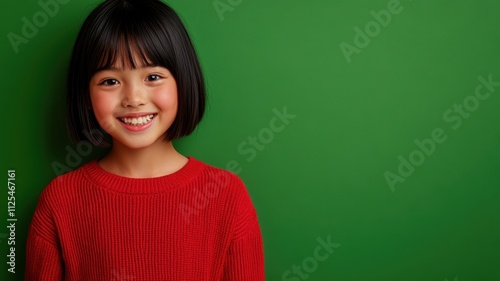 Cheerful young Asian girl i...