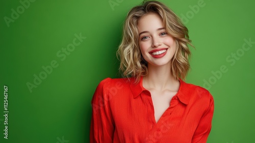 Cheerful young Caucasian wo...
