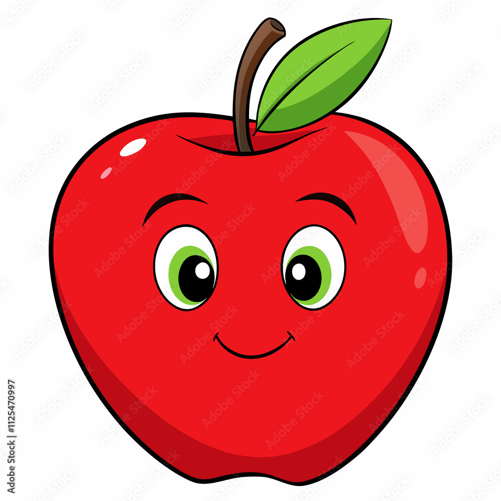 red apple cartoon
