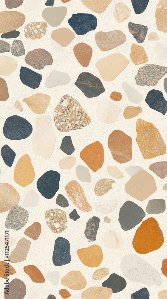 Fototapeta premium Whimsical Stone Mosaic Pattern for Modern Design