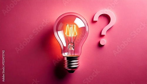 illustration of light bulb and question mark (idea concept) 9