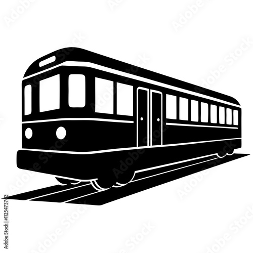 train on a white background