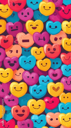 Heart Emojis Pattern Design