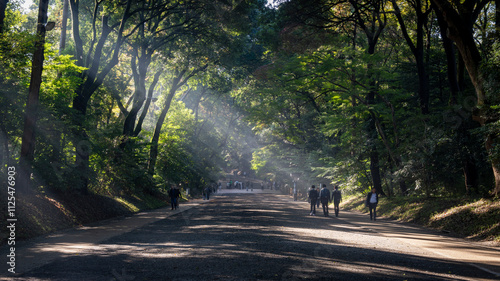 Canvas Print Shibuya Tokyo Japan morning walk