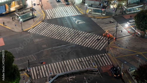 Shibuya Tokyo Japan empty crossing at night