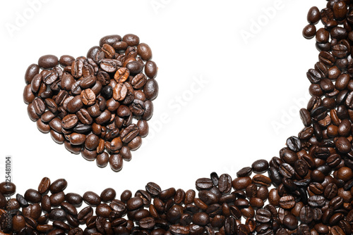 coffee beans isolated on white background