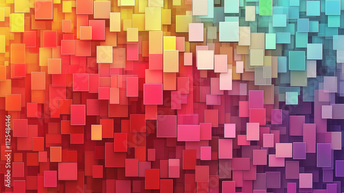 "Colorful Abstract Mosaic Pixel Background – Square Pixel Design, Vector Illustration EPS-10"