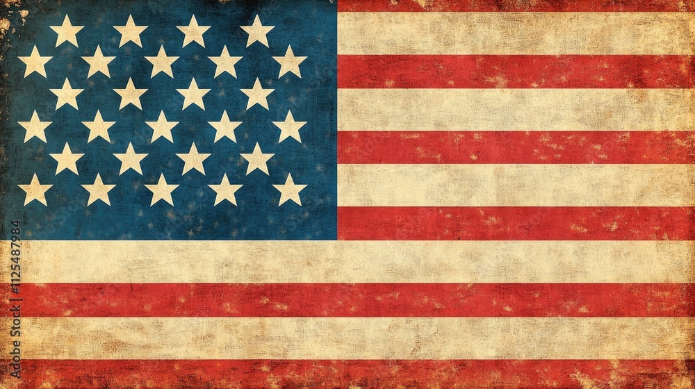 A layered illustration of the American flag with textures and patterns enhancing its visual appeal. A layered illustration of the American flag with textures and patterns enhancing its visual appeal.
