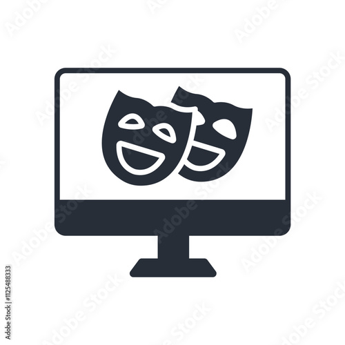 comedi show icon. vector.Editable stroke.linear style sign for use web design,logo.Symbol illustration.