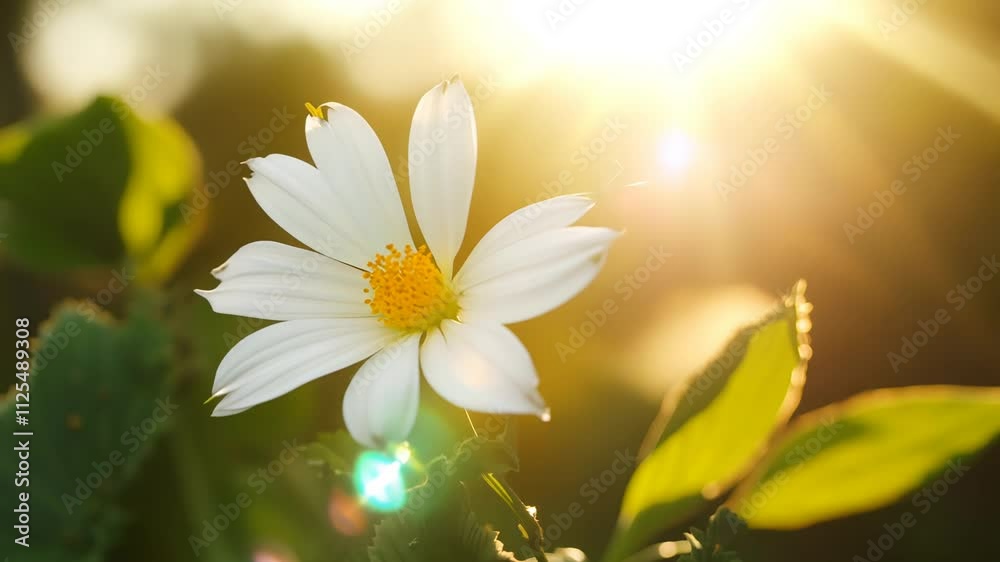 White Flower with Sunlight White Flower with Sunlight
