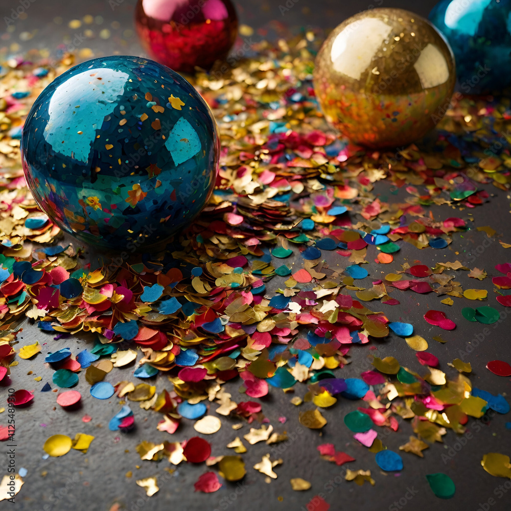 A vibrant burst of colorful confetti scattered across a smooth, neutral background, celebrating joy and festivity. A vibrant burst of colorful confetti scattered across a smooth, neutral background, celebrating joy and festivity.