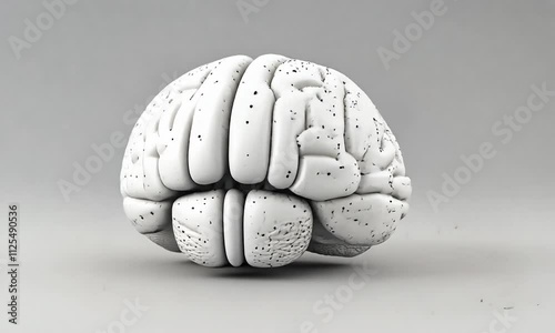 Human Brain 3D Model: A detailed and realistic 3D model of a human brain, showcasing the intricate folds and structures. Perfect for medical, educational, or scientific presentations.  