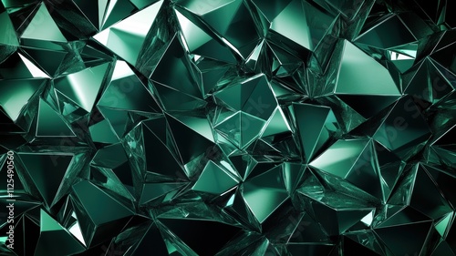 Close-up of sharp, faceted ...