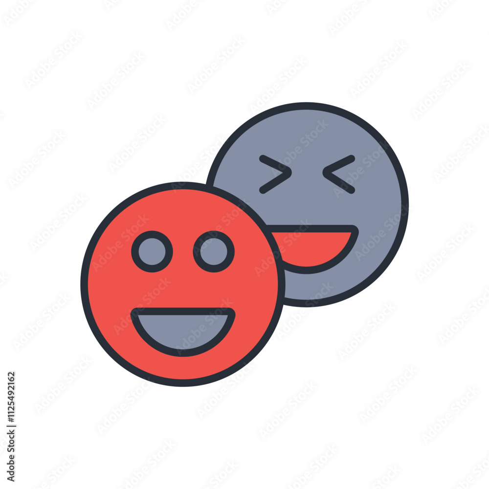 laugh icon. vector.Editable stroke.linear style sign for use web design,logo.Symbol illustration. laugh icon. vector.Editable stroke.linear style sign for use web design,logo.Symbol illustration.
