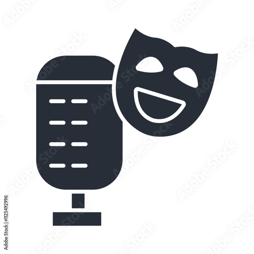 parody icon. vector.Editable stroke.linear style sign for use web design,logo.Symbol illustration.