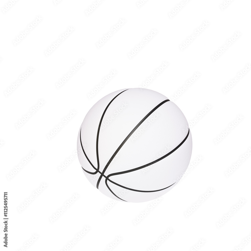 Basketball ball mockup, on white background, sports accessory. 3d render. Basketball ball mockup, on white background, sports accessory. 3d render.