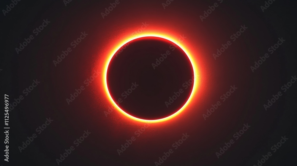 Naklejka premium Total solar eclipse creating a ring of fire in the sky