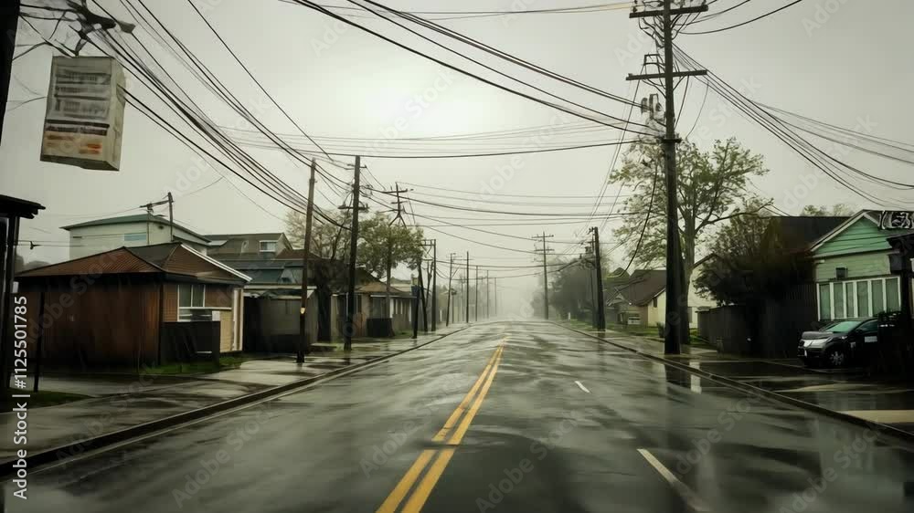 Rainy Day on a Deserted Street Rainy Day on a Deserted Street