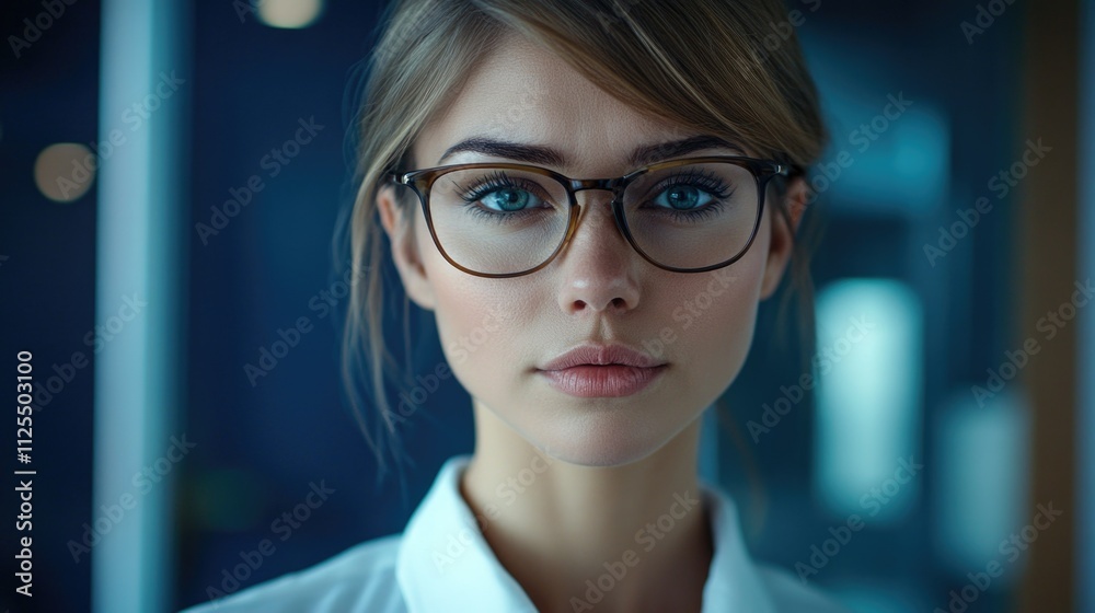 Professional Portrait of a Woman in a Modern Office Professional Portrait of a Woman in a Modern Office