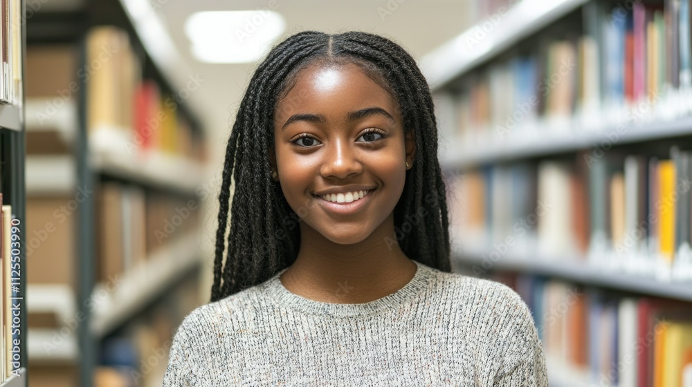 Educated Student in Library Educated Student in Library