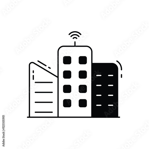 Smart city vector icon