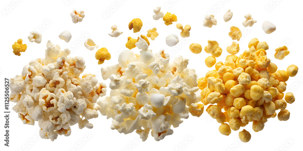 popcorn isolated on white background popcorn isolated on white background