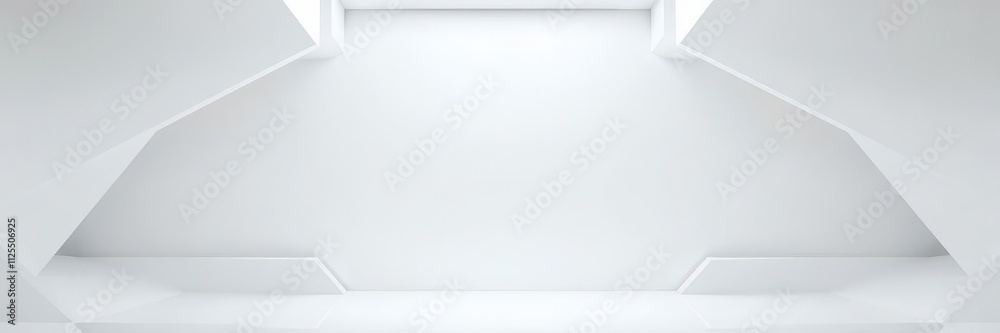 Sleek and minimalist white futuristic background with abstract geometric shapes, science fiction Sleek and minimalist white futuristic background with abstract geometric shapes, science fiction