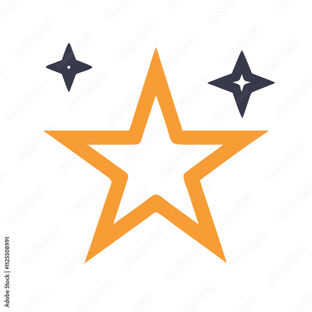 Obraz premium golden star icon