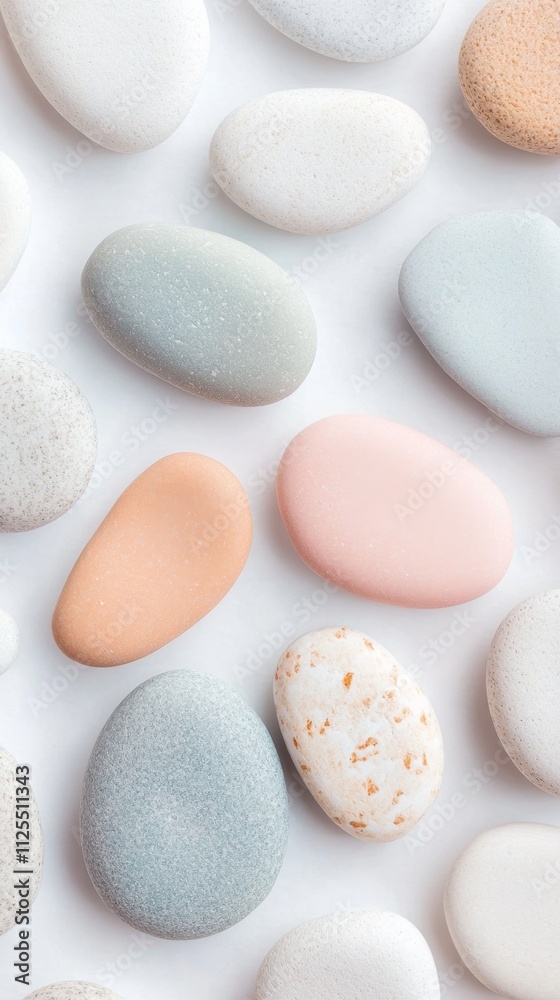 Colorful Stones Arrangement - A Calm and Peaceful Scene Colorful Stones Arrangement - A Calm and Peaceful Scene