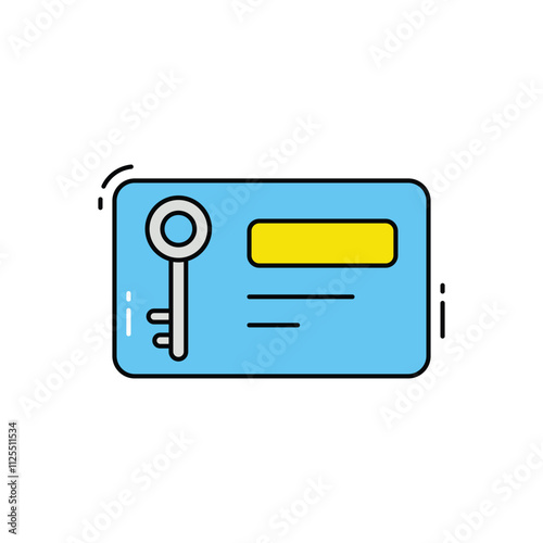 Keycard vector icon