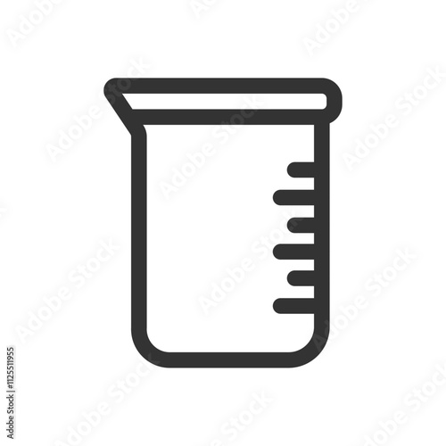 Beaker icon Vector logo outline