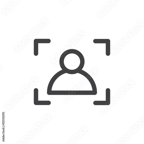 camera focus icon Vector logo outline