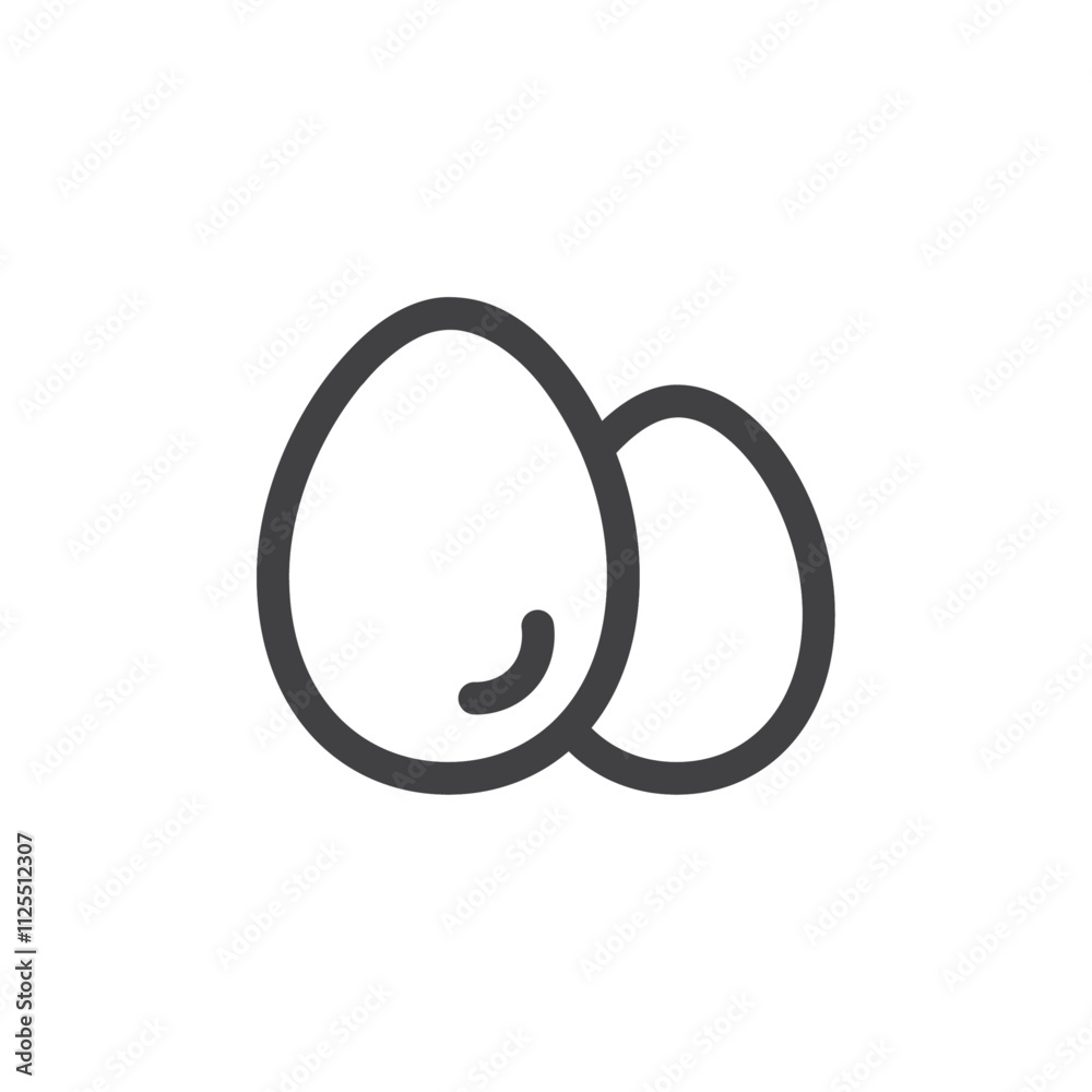 Chicken eggs icon Vector logo outline Chicken eggs icon Vector logo outline